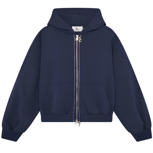 Steel Navy Zipper